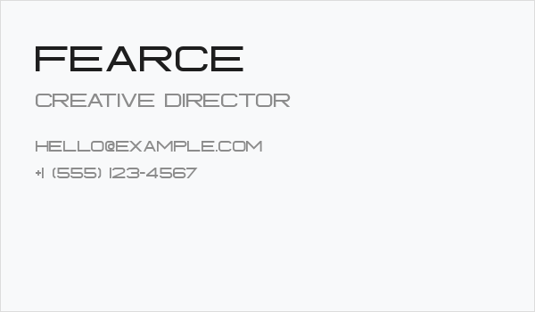 Fearce Business Card