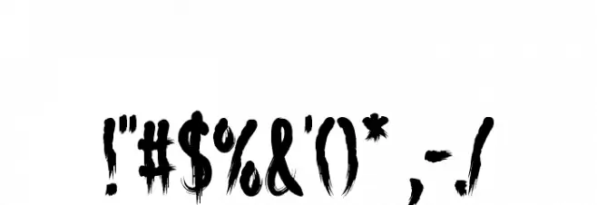 Fearful House Font OTHER CHARS