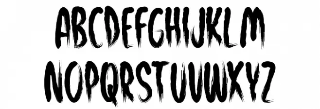 Fearful House Font LOWERCASE