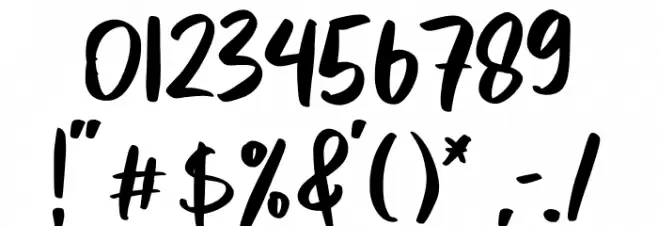 Fearful Font OTHER CHARS