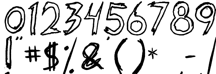 Fearless Coyne Hollow Font OTHER CHARS