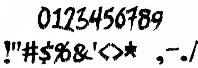 Fearless Font OTHER CHARS