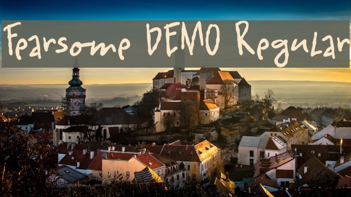 Fearsome DEMO Regular Font examples