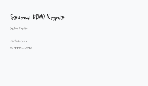 Fearsome DEMO Regular Business Card