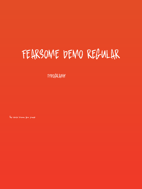 Fearsome DEMO Regular Poster