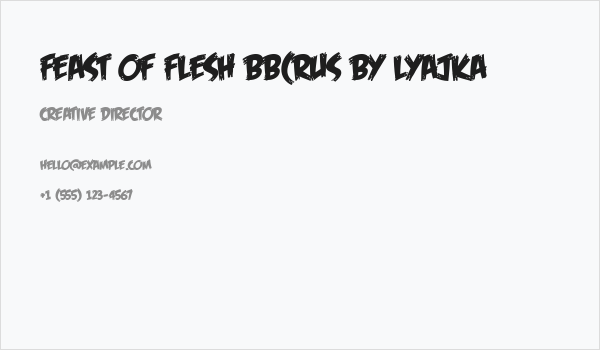 Feast of Flesh BB(RUS BY LYAJKA Business Card