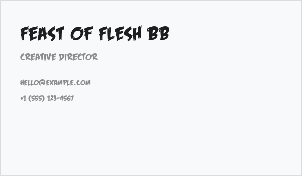 Feast of Flesh BB Business Card