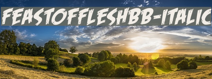 FeastofFleshBB-Italic Font examples