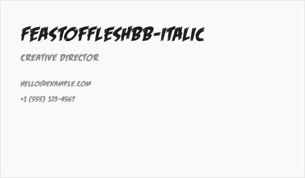 FeastofFleshBB-Italic Business Card