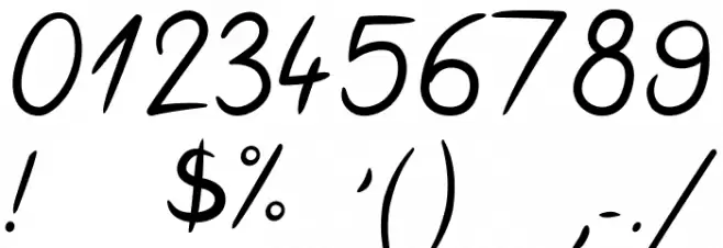 FeatherScript Font OTHER CHARS