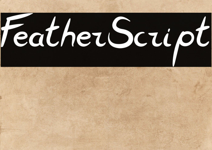 FeatherScript Font examples