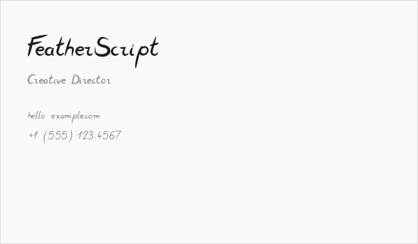 FeatherScript Business Card