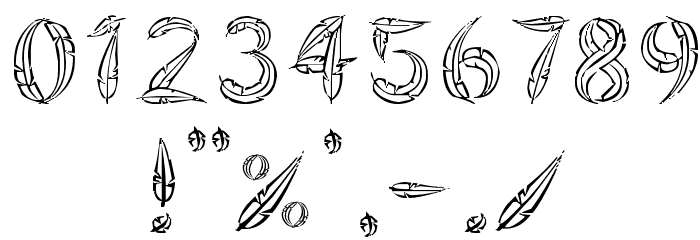 FeatheredFlight Font OTHER CHARS