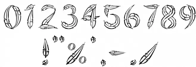 FeatheredFlight Font OTHER CHARS