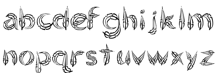 FeatheredFlight Font LOWERCASE