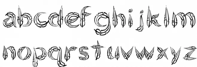 FeatheredFlight Шрифта строчной