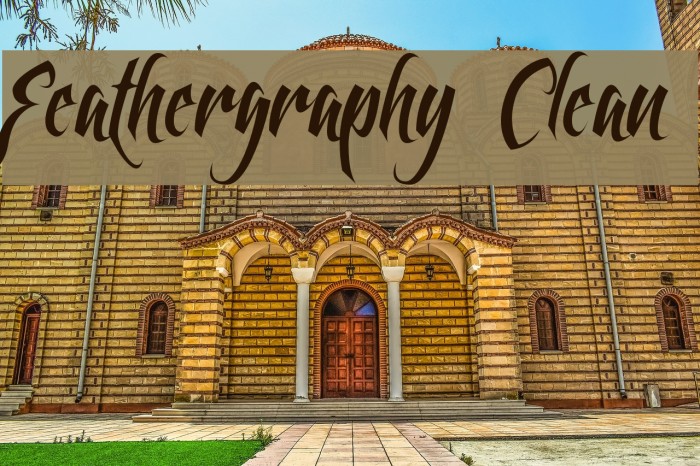 Feathergraphy Clean Font examples