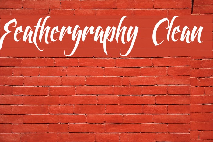 Feathergraphy Clean Font examples