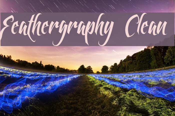 Feathergraphy Clean Font examples