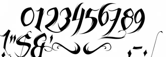 Feathergraphy Decoration Font OTHER CHARS