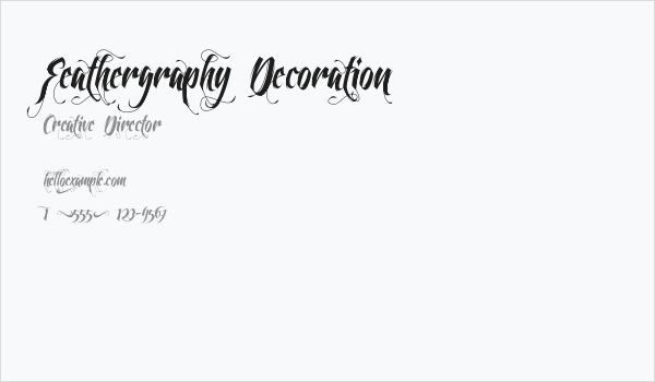 Feathergraphy Decoration Business Card