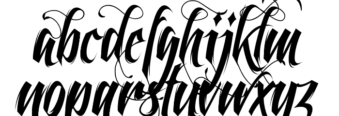 Feathergraphy Decoration Font LOWERCASE