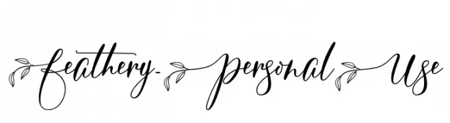 Feathery-PersonalUse  Frei Schriftart Herunterladen