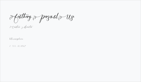 Feathery-PersonalUse Business Card