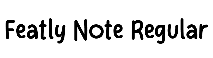 Featly Note Regular  免费字体下载