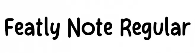 Featly Note Regular  नि: शुल्क फ़ॉन्ट्स डाउनलोड
