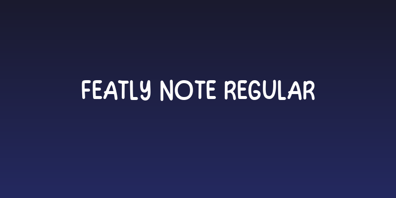 Featly Note Regular Social Header