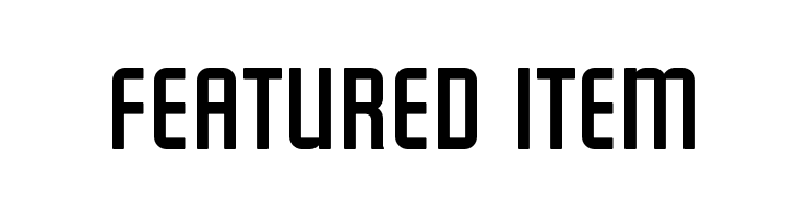 Features items. Шрифт featured item.