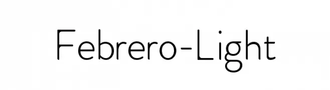 Febrero-Light  font caratteri gratis