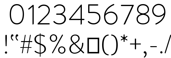 Febrero-Light Font OTHER CHARS