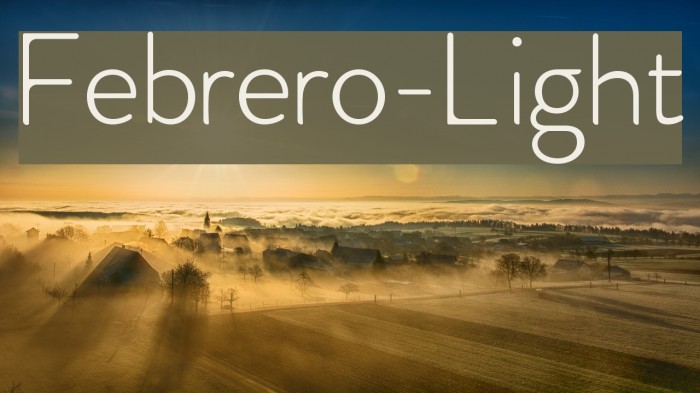 Febrero-Light Font examples