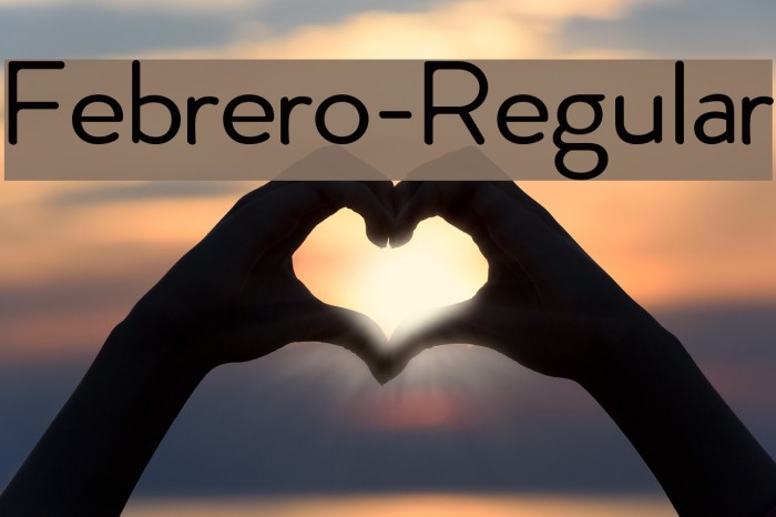 Febrero-Regular Font examples