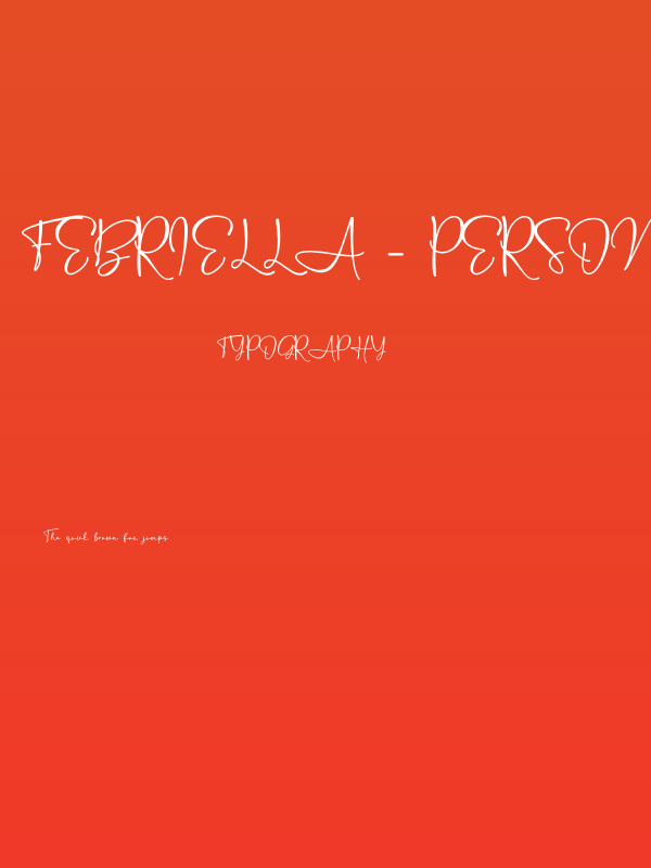 Febriella - Personal Use Poster