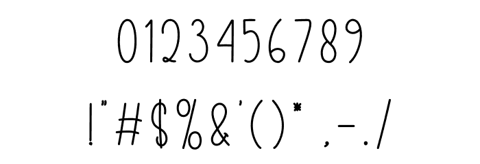February Minimalist Font OTHER CHARS