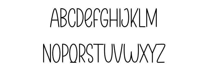 February Minimalist Font UPPERCASE