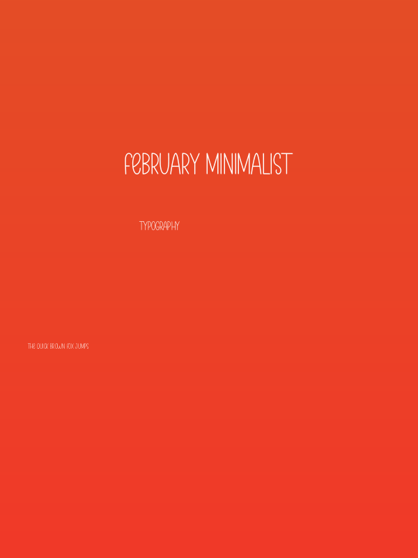 February Minimalist Poster