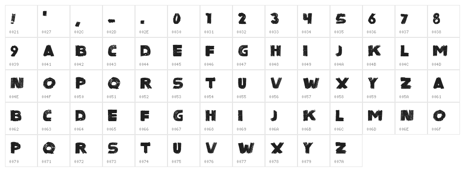 February-Regular Character Map