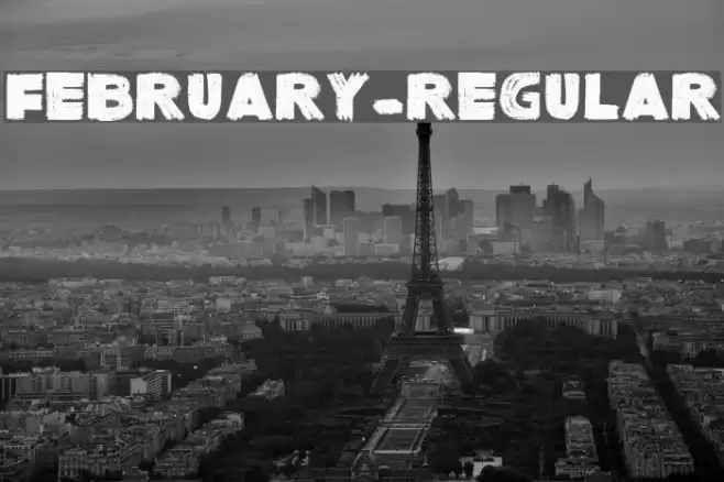 February-Regular Font examples