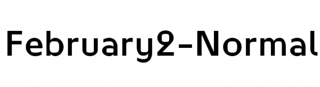 February2-Normal  免费字体下载