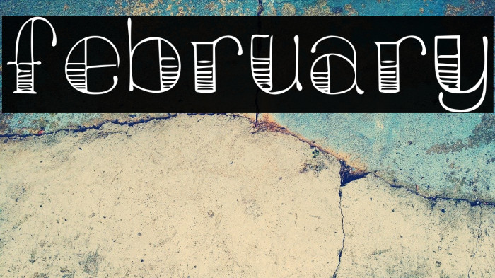February Font examples