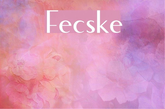 Fecske Font examples