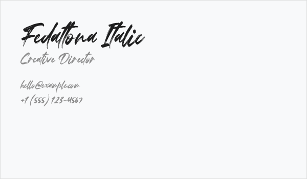 Fedattona Italic Business Card