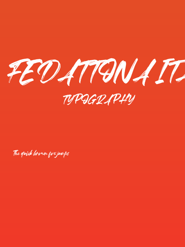 Fedattona Italic Poster