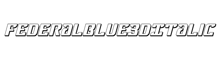 Federal Blue 3D Italic  Free Fonts Download