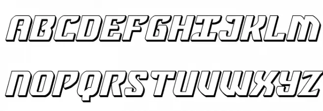 Federal Blue 3D Italic Fuentes MAYÚSCULAS