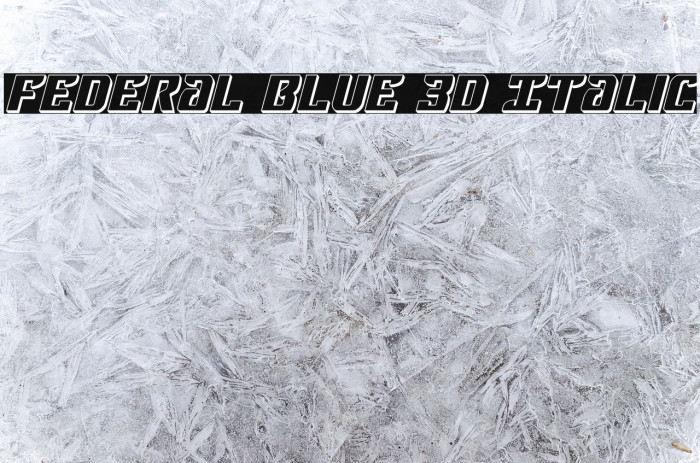 Federal Blue 3D Italic Font examples